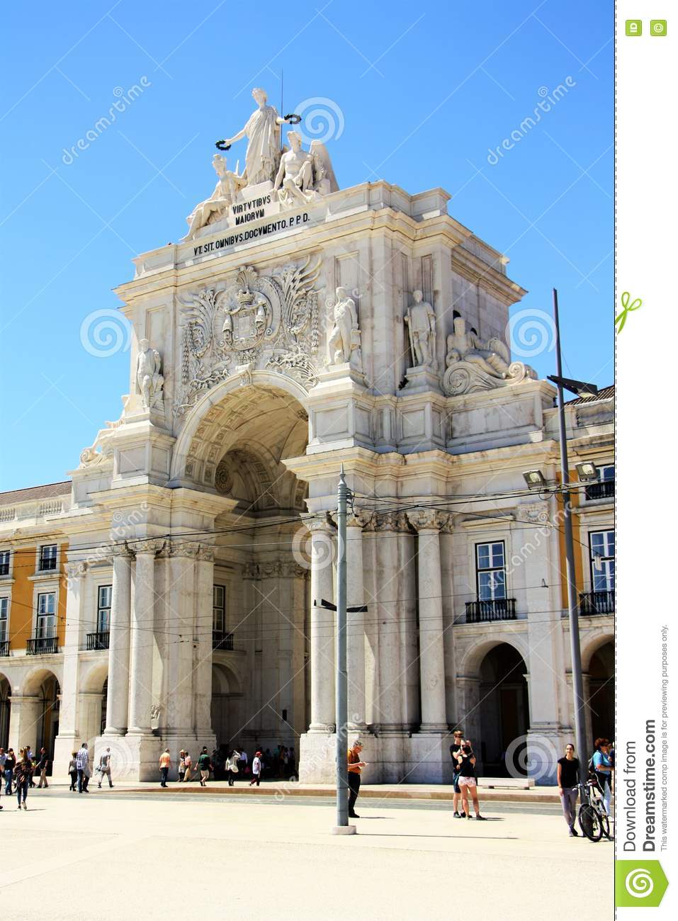 Rua Augusta Arch In Lisbon