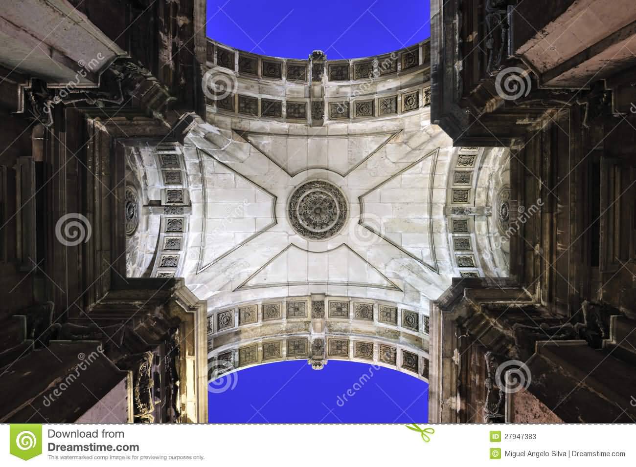 Rua Augusta Arch View From Below Picture