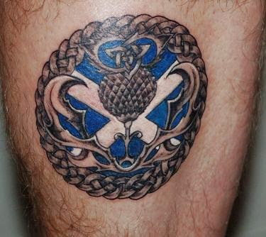 Scottish Celtic Thistle Tattoo