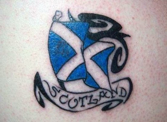 Scottish Flag Tattoo