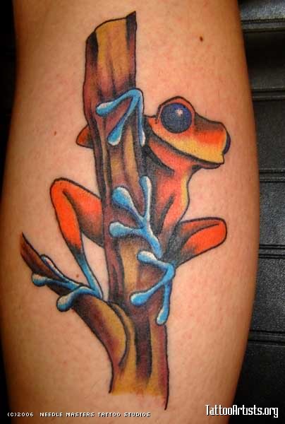 Scuba Frog Tattoo On Arm