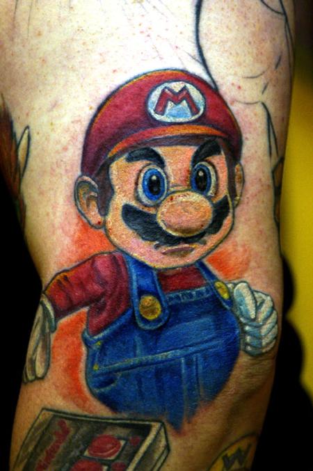 Serious Face Mario Tattoo