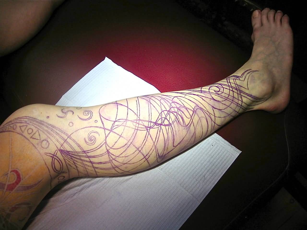 Simple Leg Physics Tattoo