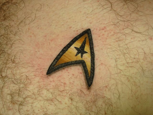 Small Star Trek Logo Tattoo