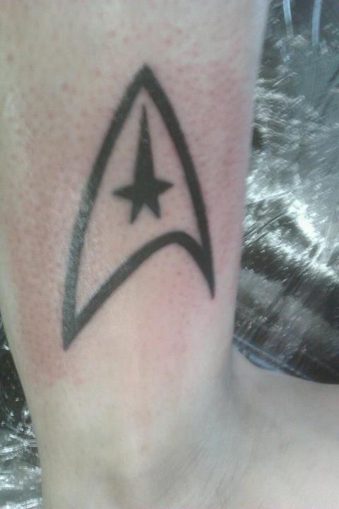 Star Trek Logo Tattoo On Ankle