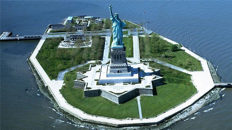 Statue Of Liberty And Liberty Island View
