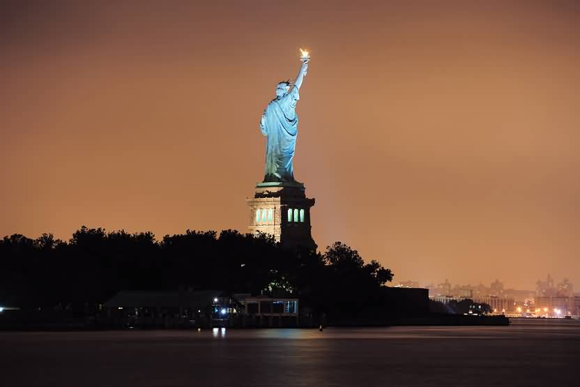 Statue Of Liberty At Dusk Picture