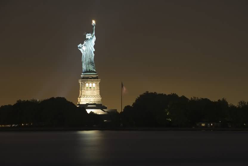 Statue Of Liberty At Night