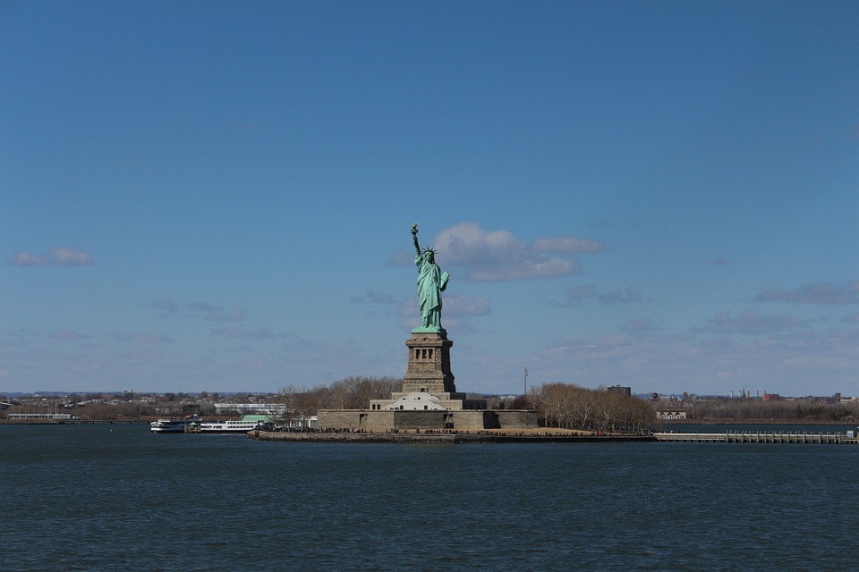 Statue Of Liberty Beautiful View Across The Hudson