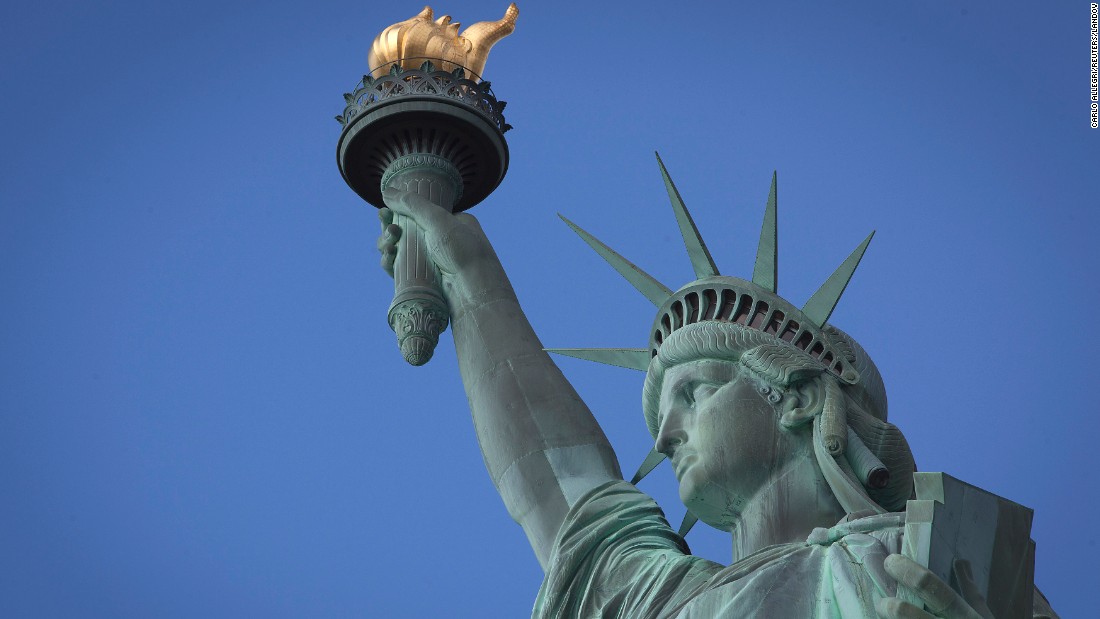 Statue Of Liberty In Manhattan Closeup Picture