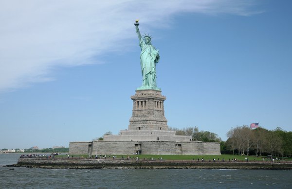 Statue Of Liberty View Across The Hudson River