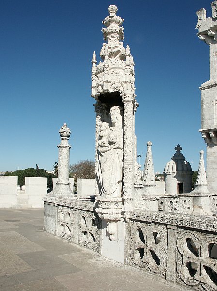 Statue Of St. Mary At The Belem Tower