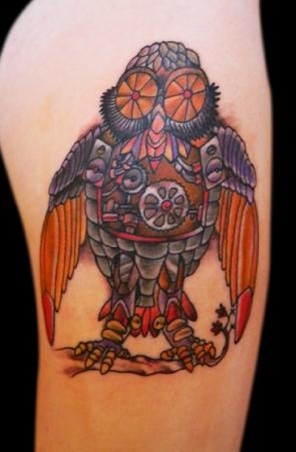 Steampunk Owl Tattoo