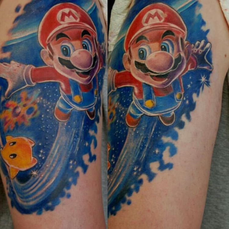 Super Mario Galaxy Tattoo By Peps Tattoo