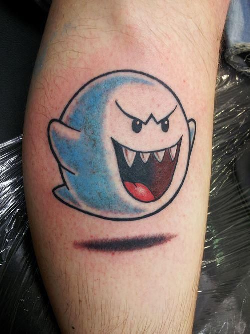 Super Mario Ghost Tattoo