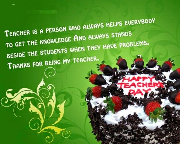 Thanks For Being My Teacher. Happy Teachers Day Cake Picture