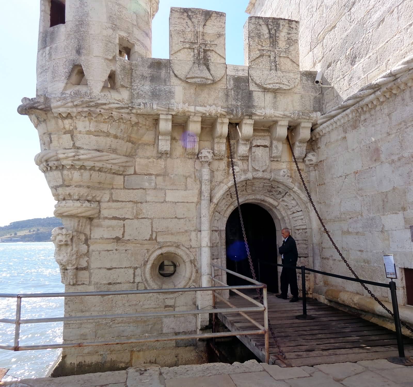 The Drawbridge Entrance Inside The Belem Tower