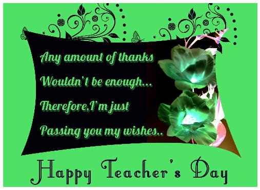 Therefore I'm Just Passing You My Wishes Happy Teachers Day