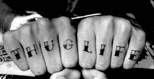 Thug Life Knuckle Tattoo