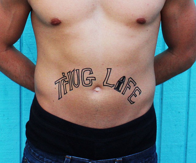Thug Life Temporary Tattoo For Men