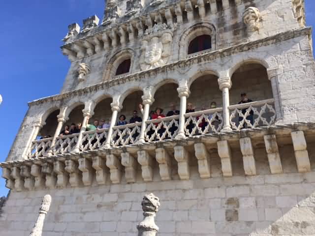 Tourists Inside The Belem Tower