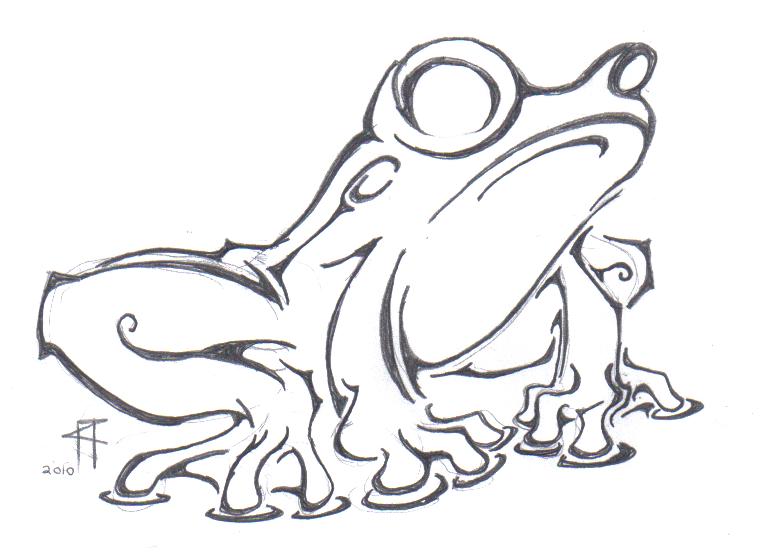Tribal Frog Tattoo Design By Raymondthefrog