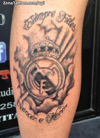 Unique Real Madrid Logo Tattoo