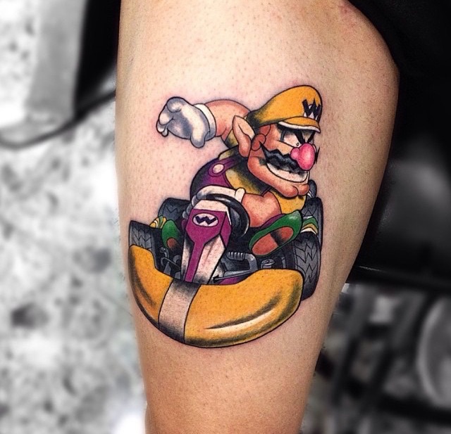 Mario Of Mario Kart Tattoo