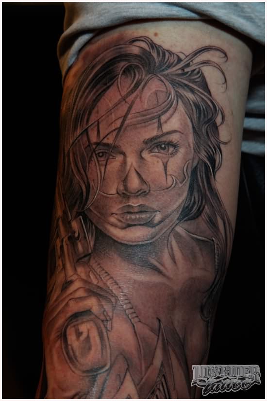 Wonderful Catrina Latino Tattoo On Arm