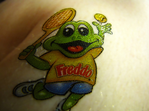 freddo The Frog Cartoon Tattoo