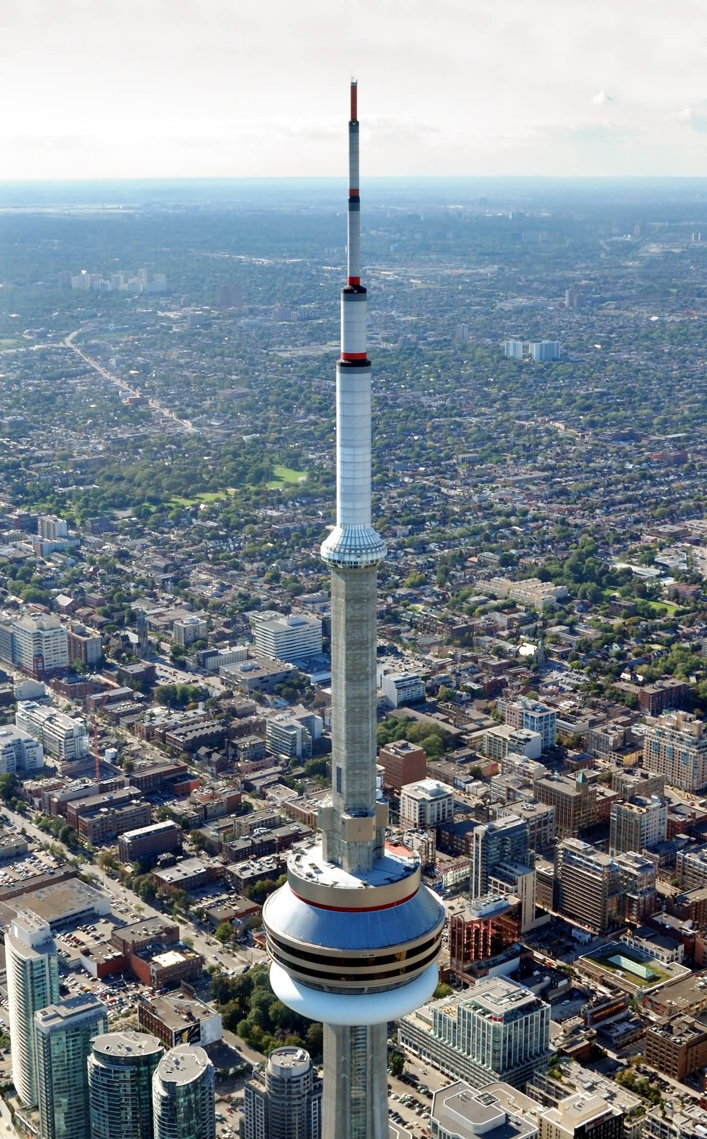 Aerial View Of CN Tower In Toronto