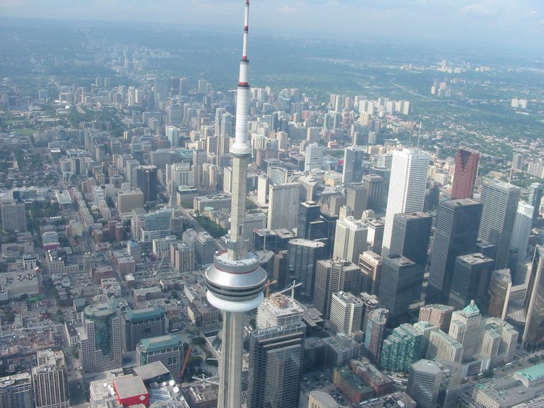 Aerial View Of CN Tower