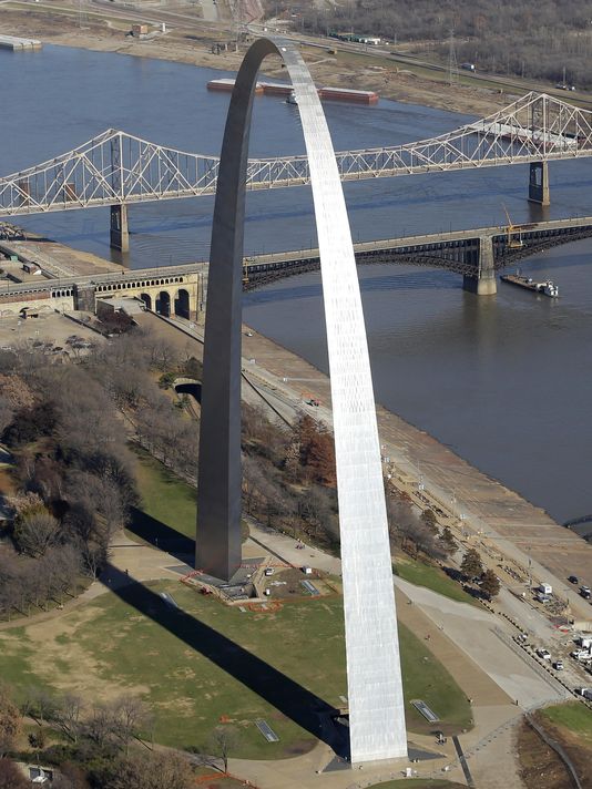 Aerial View Of Gateway Arch