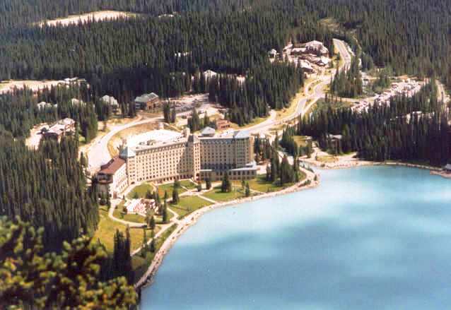 Aerial View Of Lake Louise