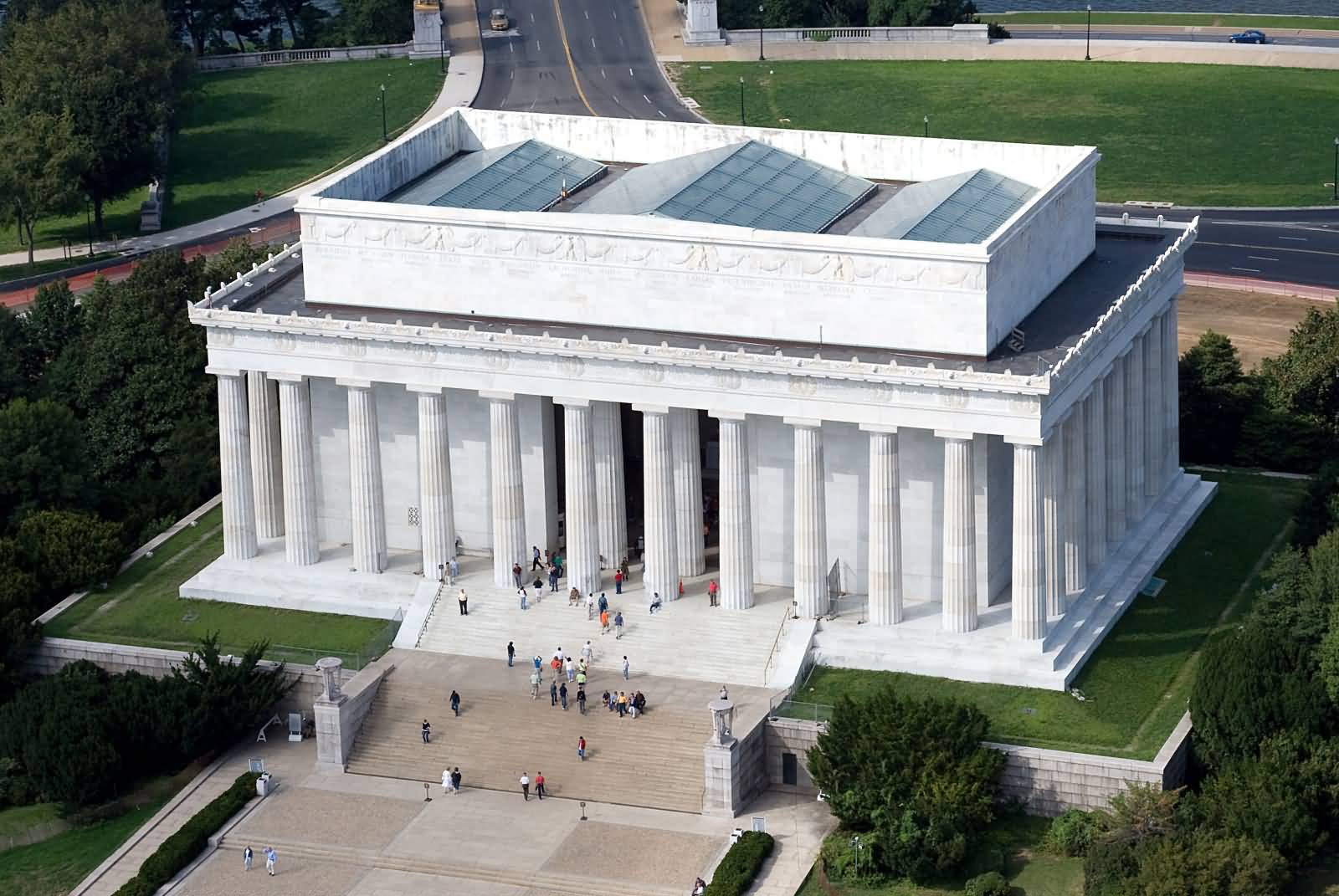 Aerial View Of Lincoln Memorial East Side