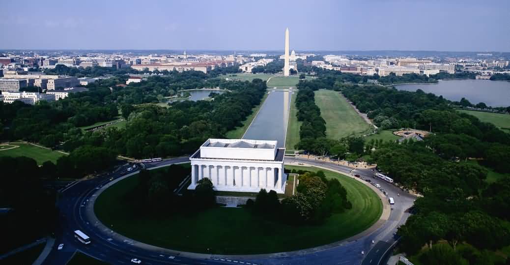 Aerial View Of Lincoln Memorial