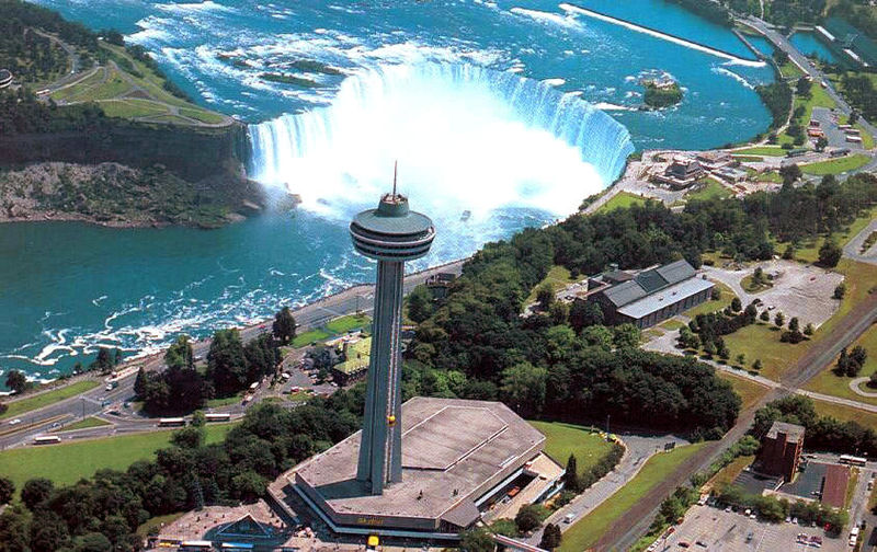 Aerial View Of Niagara Falls And Skylon Tower Picture