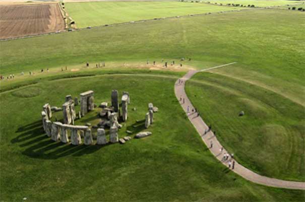 Aerial View Of Stonehenge And Footbridge Image