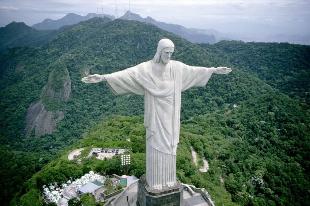 Aerial View Of The Christ the Redeemer