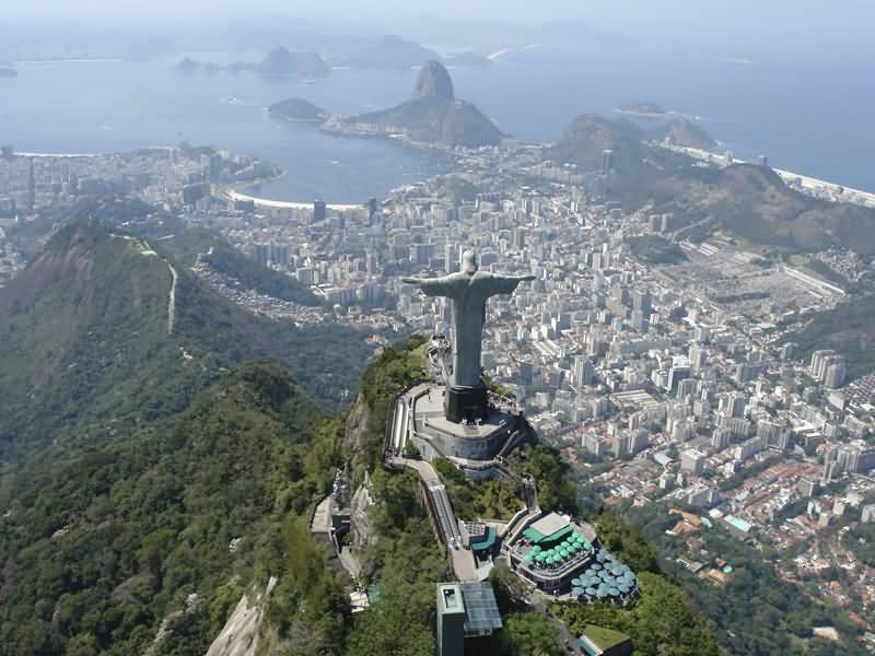 Air View Of Christ The Redeemer Statue