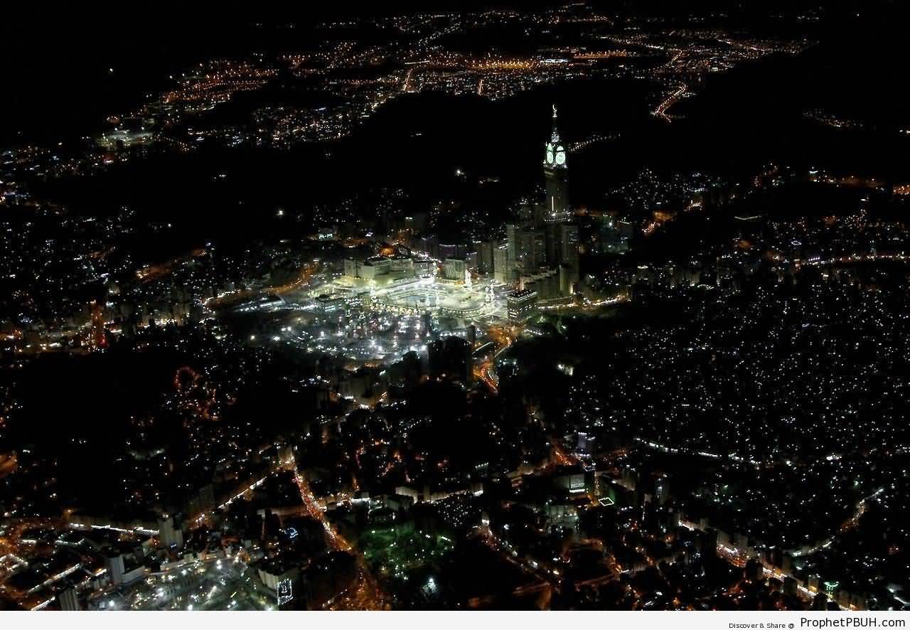 Al-Masjid al-Haram And Mecca At Night