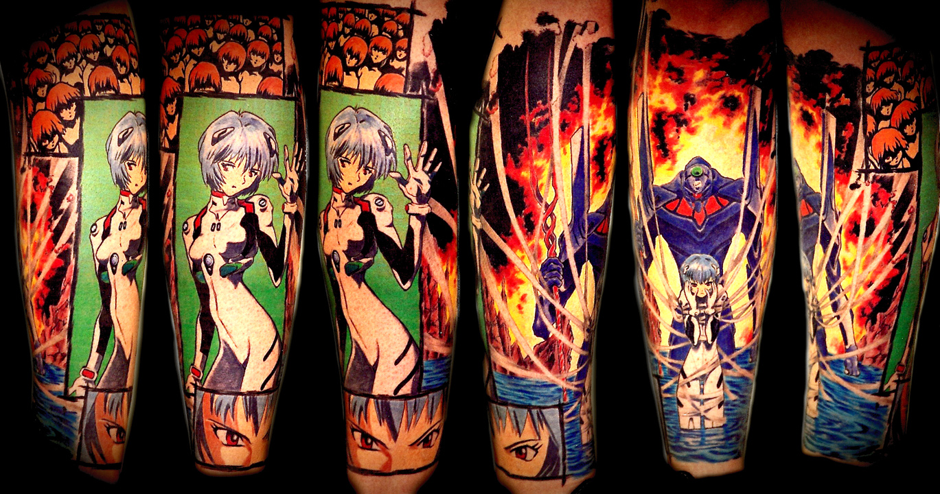 Amazing Colorful Anime Tattoos