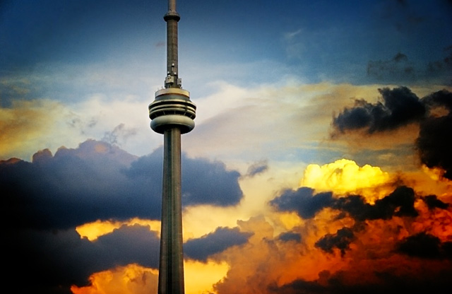 Amazing Sunset View Of CN Tower