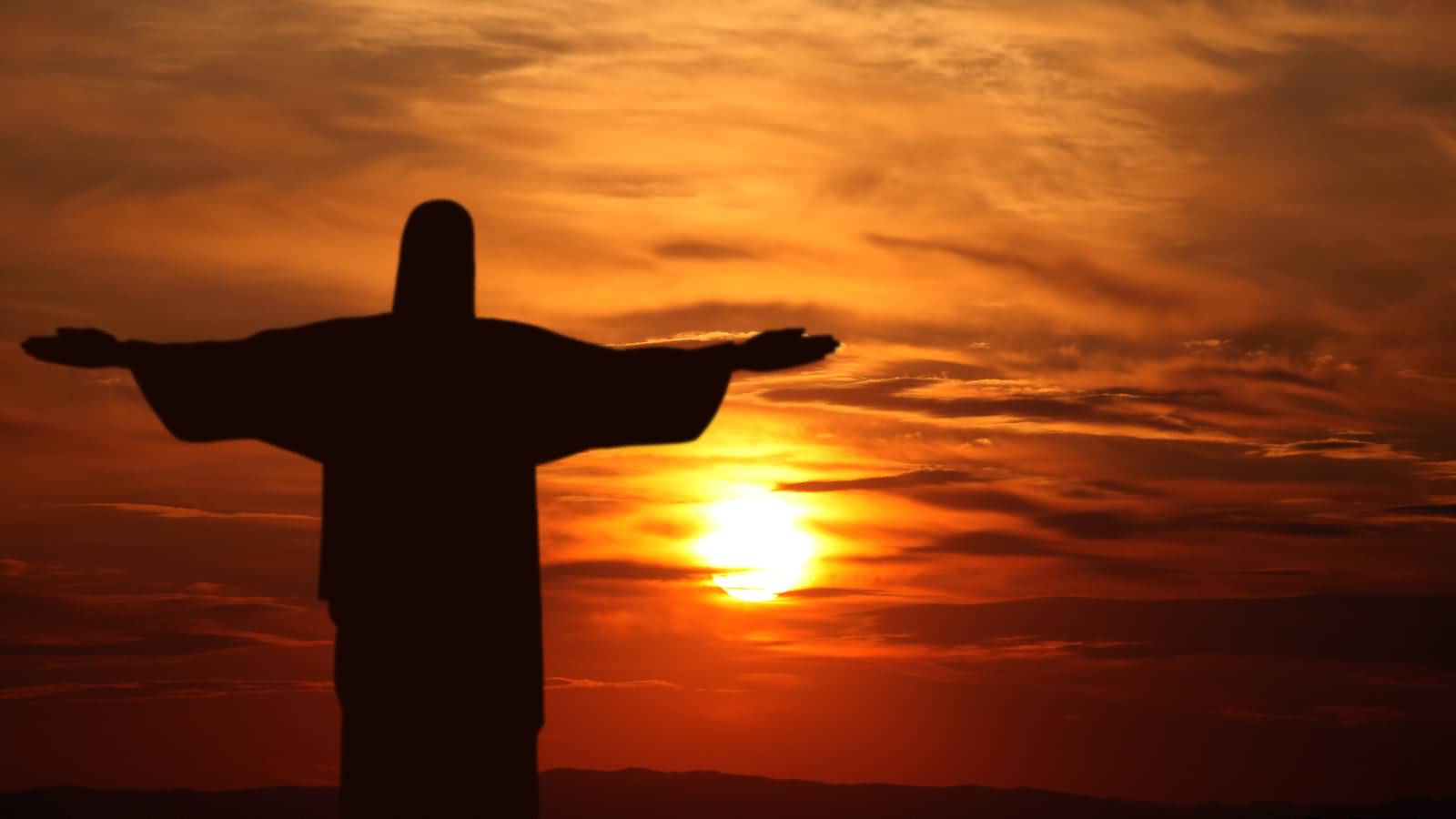 Amazing Sunset View Of Christ the Redeemer