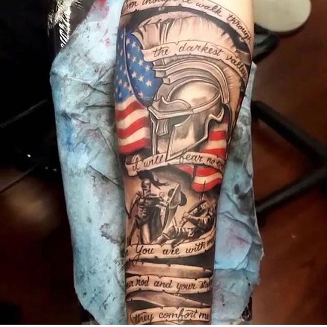 35+ Patriotic Tattoos On Sleeve