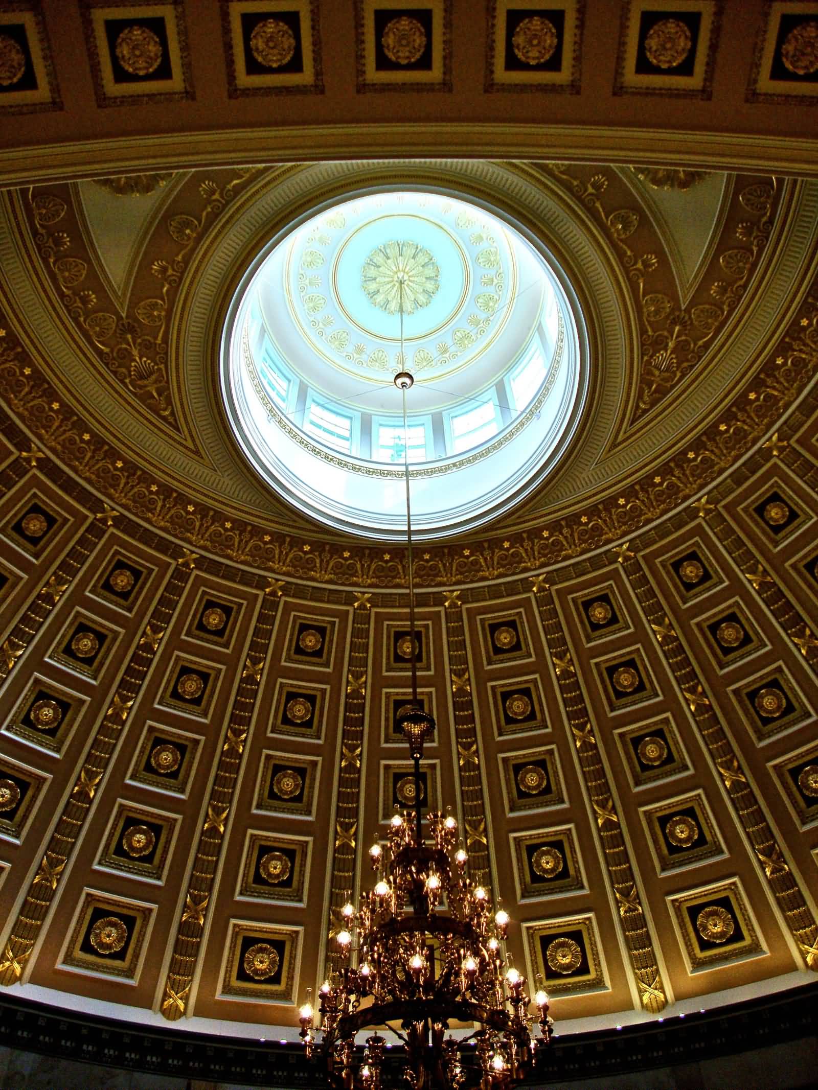 Beautiful Dome Interior View Of United States Capitol
