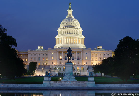 Beautiful Night View Of United States Capitol Building