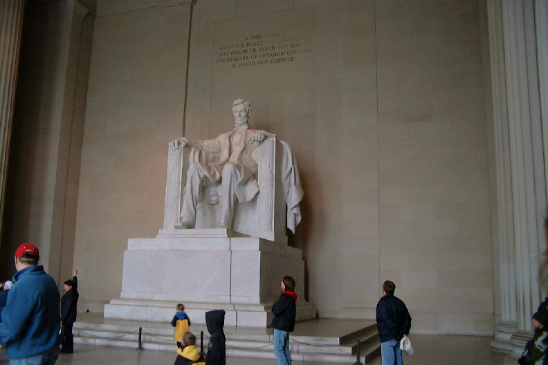 Beautiful Statue Of Abraham Lincoln Inside The Lincoln Memorial