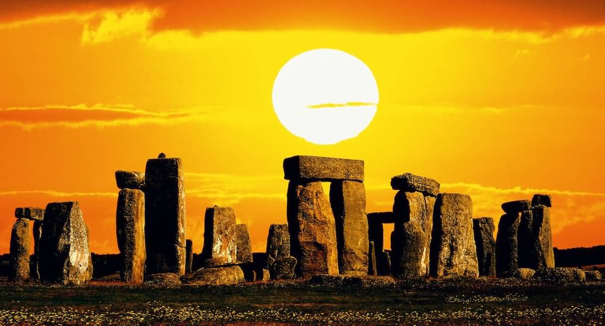 Beautiful Sunset View Of Stonehenge