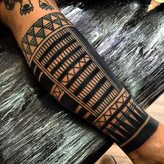 Black Maori Arm Sleeve Tattoo